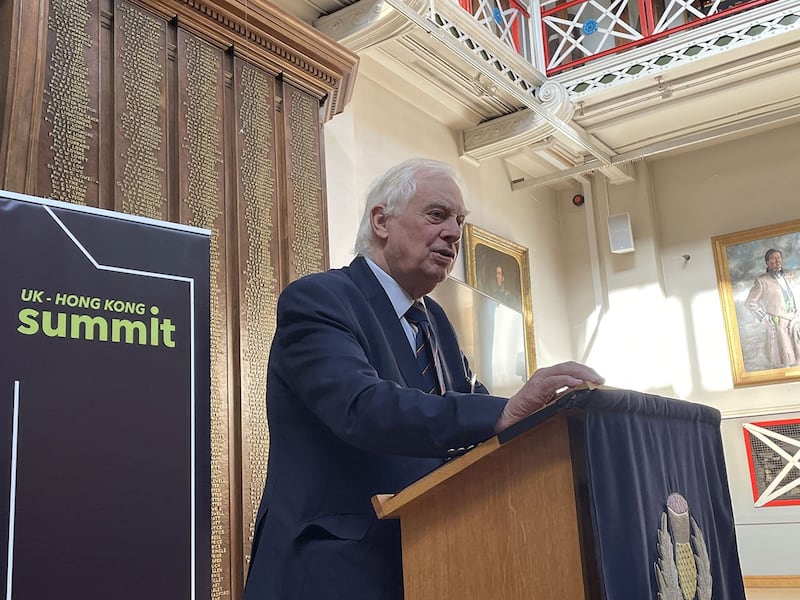 最后一任香港总督彭定康( Chris Patten)。 (记者吕熙摄)