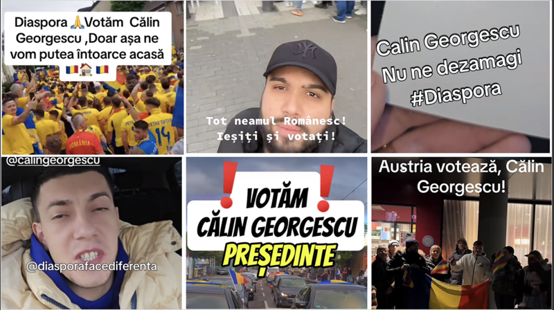 去年11月,數百個TIKTOK帳號激活用以支持喬治斯庫。