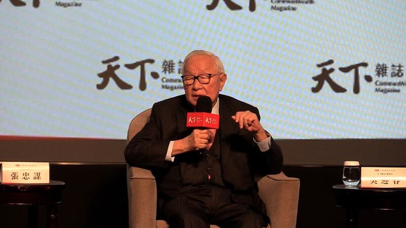 台积电董事长张忠谋表示,目前中国芯片制造落后台积电约有5到6年。(记者 陈俊杰摄)