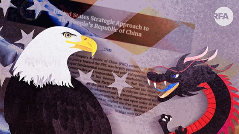 白宫发布对华战略报告 中国政策更趋清晰(自由亚洲电台制图)