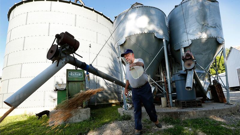 资料图片:艾奥瓦州明池一农场农民(Chris Petersen)。(美联社)
