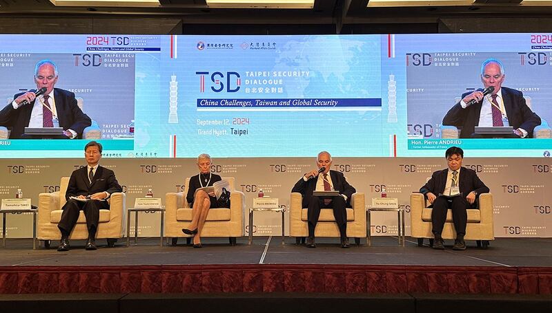 国防安全研究院12日举行“2024台北安全对话”。(记者夏小华摄)