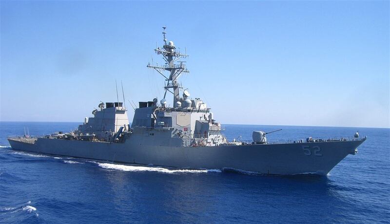 美军证实飞弹驱逐舰贝瑞号14日航行经过台湾海峡。(图取自facebook.com/DDG52)