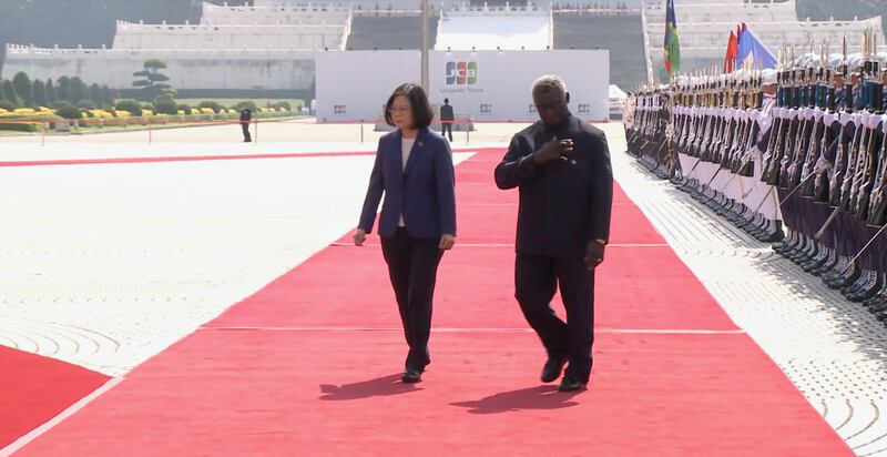 所罗门群岛与台湾外交关系是否生变受关注。（摘自总统府）