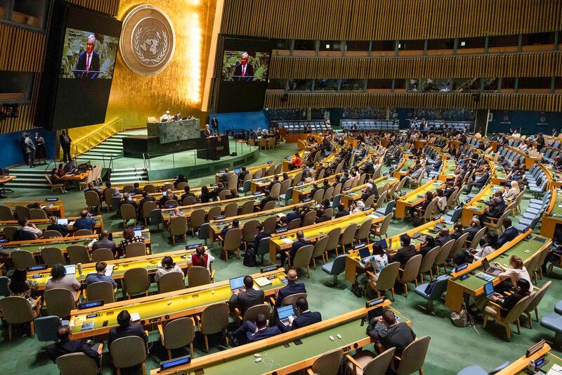 The 79th session of the United Nations General Assembly, Sept. 10, 2024. (Yuki Iwamura/AP)