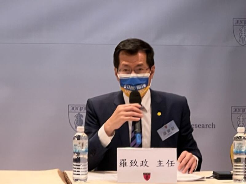 民进党国际事务部主任罗致政认为俄罗斯国力下降后,美国未来因应中国的权利挑战。(记者 黄春梅摄)