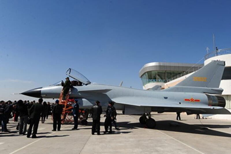 图为在天津展览的中国歼-10战斗机。(AFP/资料图)