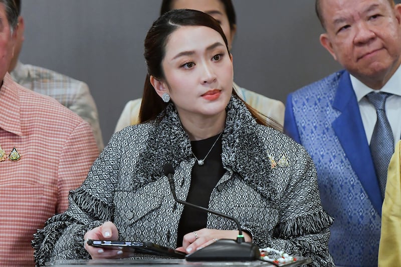 2025年1月13日，泰国总理帕帕东坦·西那瓦(Paetongtarn Shinawatra)在内阁会议后举行新闻发布会。