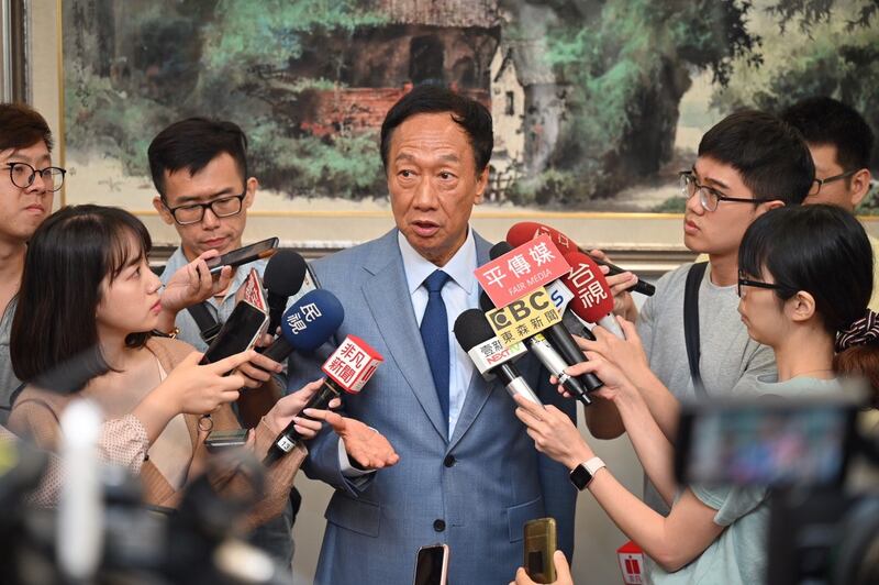 国民党内总统初选参选人郭台铭期待香港繁荣稳定。(郭台铭阵营提供)