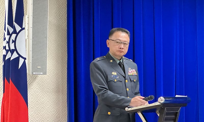台湾的国防部发言人孙立方。(资料照/记者夏小华摄)