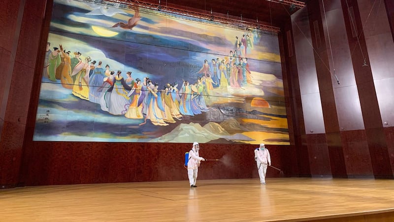 台湾国家音乐厅6日紧急闭馆消毒。(国家两厅院提供)