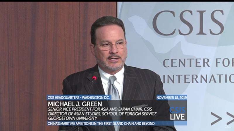 葛林华盛顿智库战略暨国际研究中心(CSIS)资深副总裁葛林表示,中国政府抹黑反击,越发凸显其内心的不安。(视频截图)
