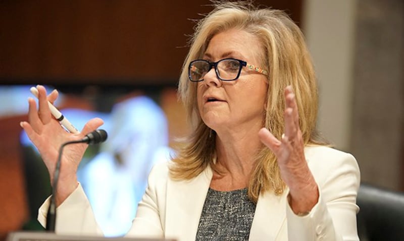 关注孔子学院在美国发展的联邦参议员布莱克本(Marsha Blackburn)(美联社)