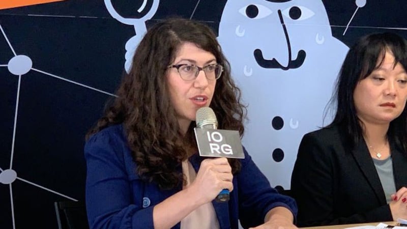 美国在台协会发言人孟雨荷。(记者夏小华摄)