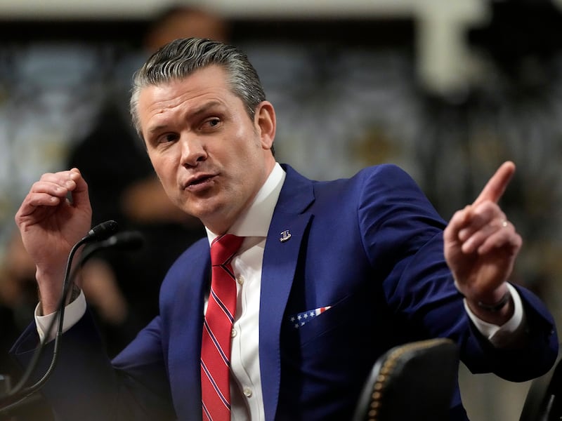 Pete Hegseth, President-elect Donald Trump's choice to be Defense secretary, appears before the Senate Armed Services Committee for his confirmation hearing in Washington, Jan. 14, 2025.