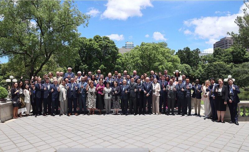 2024年7月29日上午,萧美琴副总统在台北宾馆接见“对中政策跨国议会联盟”(IPAC)访团。(台湾的总统府提供)