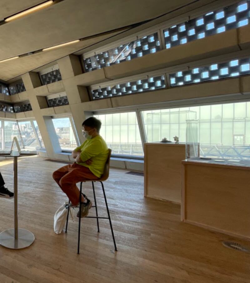 受访者林先生（记者吕熙摄影）