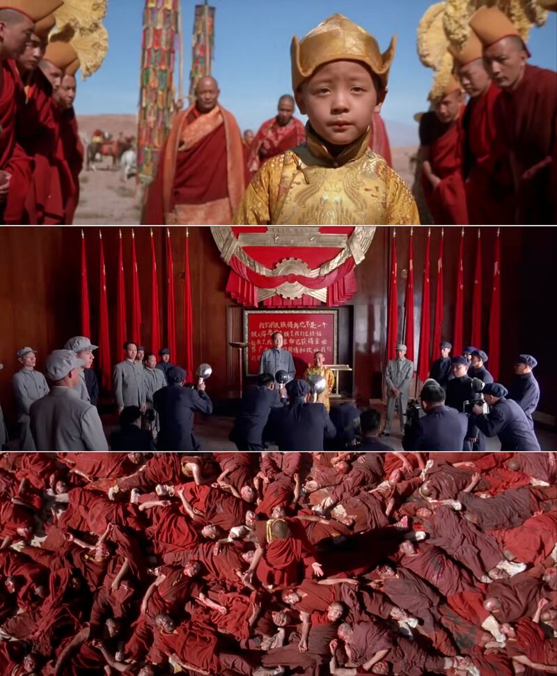 Images from Martin Scorsese’s 1997 Oscar-nominated film Kundun, which chronicles the early life of the Tibetan spiritual leader, from his discovery as the 14th Dalai Lama as a young child in Tibet to his escape into exile in India at age 23 following the 1959 Tibetan uprising against Chinese rule.