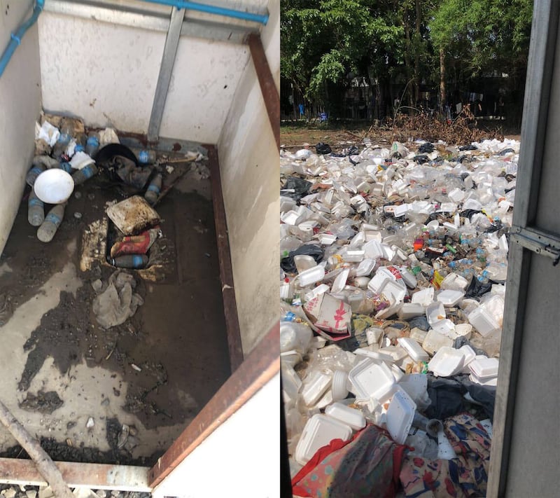 Unsanitary conditions at a Myanmar refugee camp where hundreds of Vietnamese are still taking refuge.