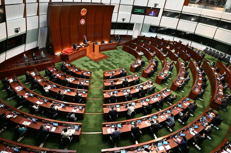 香港庫房赤字問題正被建制派議員放上立法會議程。（法新社資料圖片）