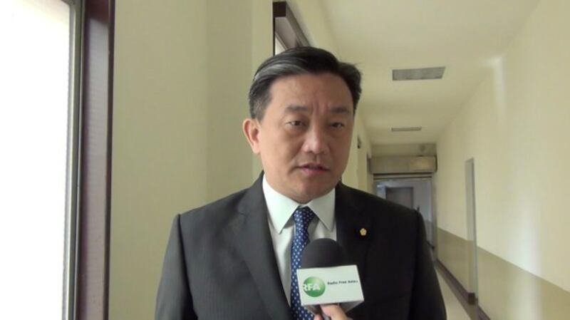 民进党立委王定宇解读法案与台湾相关部分指出,台湾在美国眼中战略地位提升。(RFA资料照)
