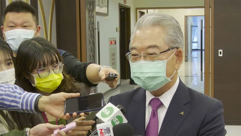 海基会代理董事长许胜雄回应李克强谈话。(记者李宗翰摄)