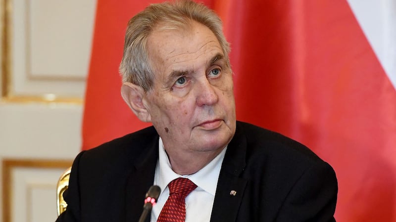 图为捷克总统米洛什·齐曼(AFP)