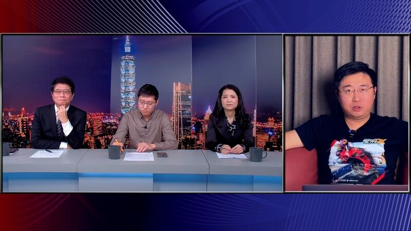 本台“亚洲很想聊”节目,右为来自澳洲网红“悉尼奶爸”指称,若真有“作票”,建议民众党主席柯文哲直接由向中选会提出异议。(截图自“亚洲很想聊”节目)