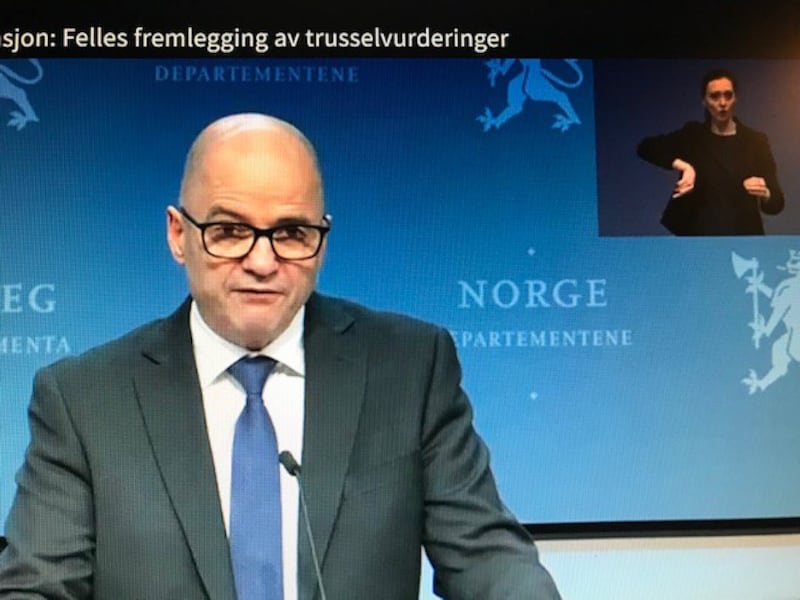 挪威国防部长埃诺克森(Odd Roger Enoksen)表示，俄罗斯和中国正试图改变国际安全架构。(蔡凌拍自网络)